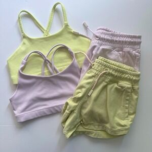 Athleta Girl 4 Piece Bundle 2 shorts + 2 sports bras